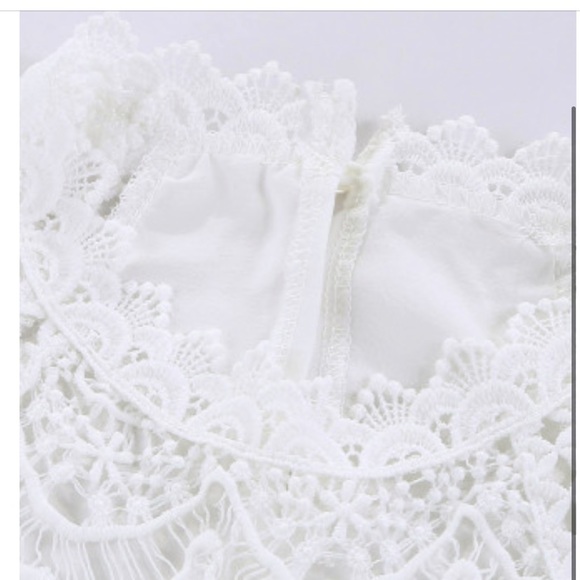 Unique Boho Crochet Lace Ivory Spring Blouse - Picture 10 of 10
